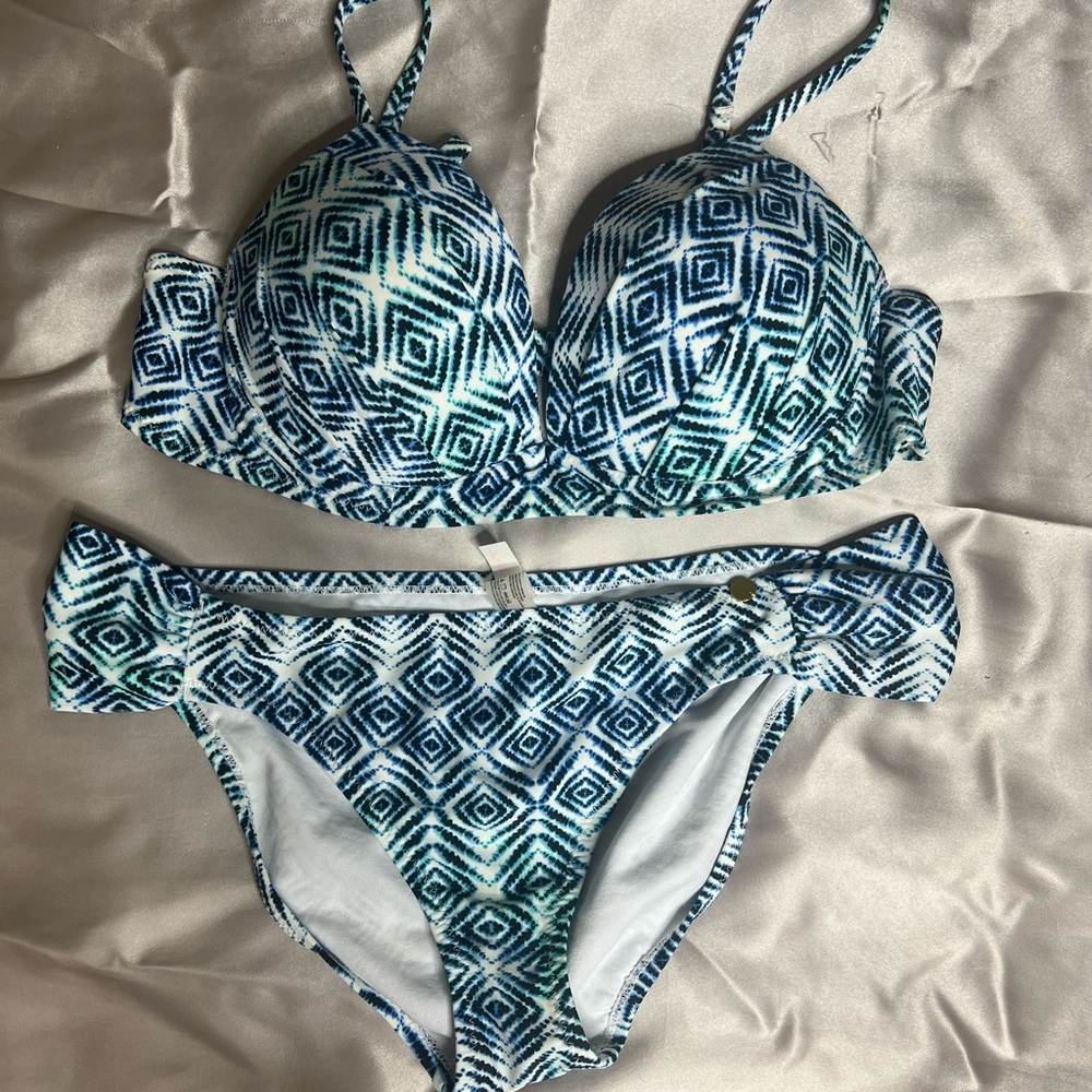 Blue & White Bikini